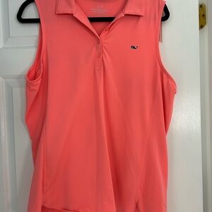 Vineyard Vines Coral Sleeveless Blouse